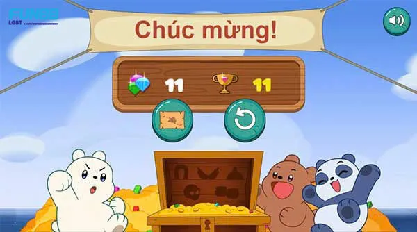 Các giải thưởng có tại Kho Báu Gấu Trúc Fun88