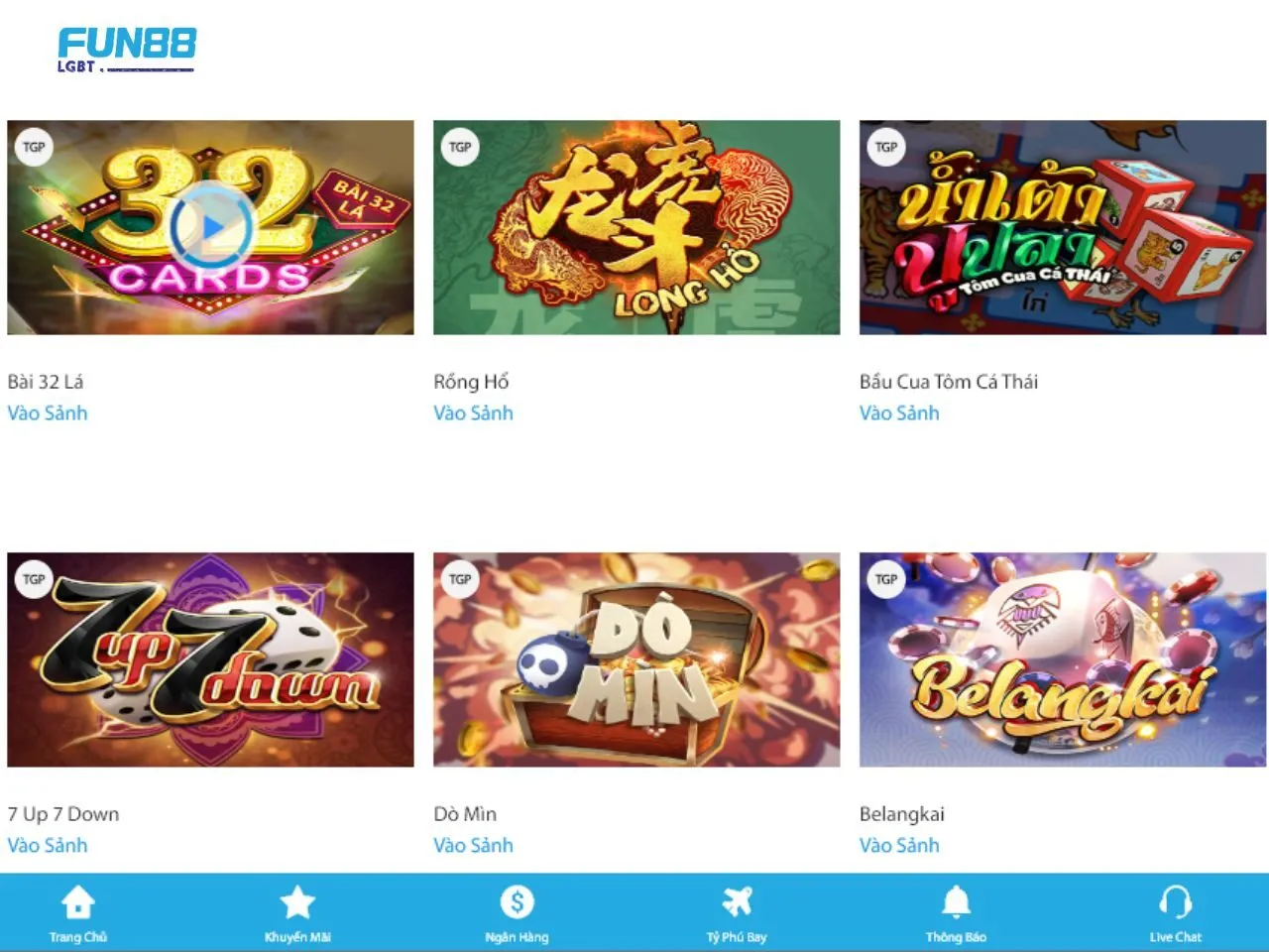 Lựa chọn game rồng hổ tại sảnh casino 