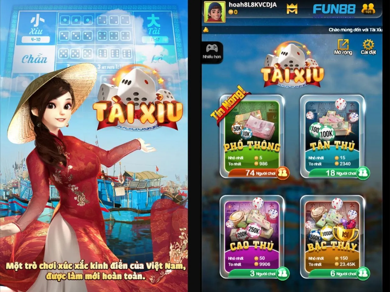 Thông tin chung về cá cược tài xỉu Fun88